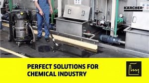 The chemical industry sometimes makes extremely complex demands. We adapt our cleaning procedures to the respective site conditions. We guarantee maximum safety and optimal product quality without contamination. On top of this, you benefit from the extended service life of the production equipment and minimum downtimes. For cleaning in hazard zones, we have industrial vacuum cleaners and other machines that can be certified for zones 1, 2, 21 and 22. Equipping machines with H filters for fine pa