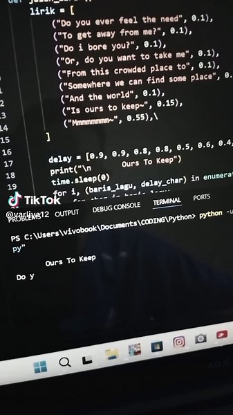 ours to keep #python #coding #vscode