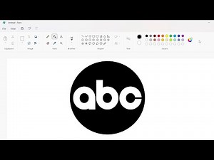 How to draw the American Broadcasting Company (ABC) logo using MS Paint