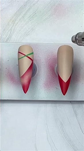 Holiday Airbrush Nail Art Nails