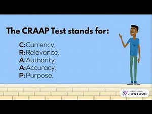 Evaluating Information Using the CRAAP (Currency, Relevance, Accuracy, Authority, Purpose) Test