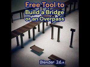 🌉Free Tool to Build a Bridge or an Overpass in Blender for absolute beginners.