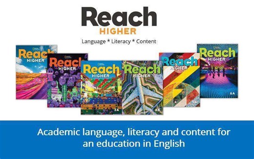 【240集 美国贵族学校教材】《Reach higher》小学初中高中英语，提升语言能力和思维训练+PDF教材+教师用书