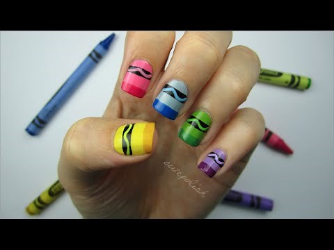 Crayon Nail Art