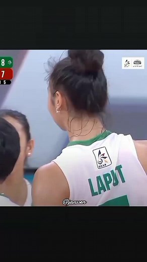 The height, the wingspan and the athleticism of Shevana in full display! 😳💚 #fyp #foryou #dlsuladyspikers #dlsu #shevanalaput #uaapseason85 #volleyball
