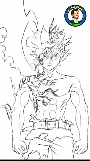 Tutorial speed Drawing of Asta Demon form, Black Clover - como desenhar #asta #drawing #blackclover #blackcloverdrawing #astadrawing #astademonform