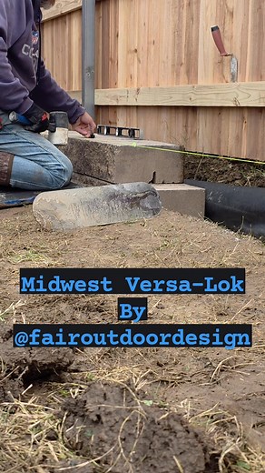 I've enjoyed working on this small Versa-Lok wall this week. Installing capstones and drainage tomorrow. Fair Outdoor Design & Maintenance | Stephen Fair
