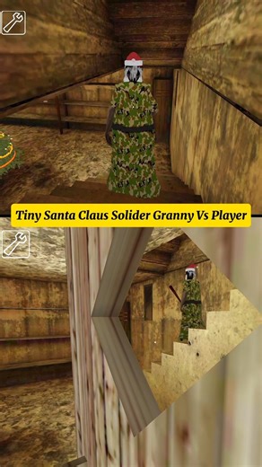 Tiny Santa Claus Solider Granny vs Player 😲 #granny#shorts