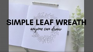 How to draw a wreath - Leaf Wreath for beginners
