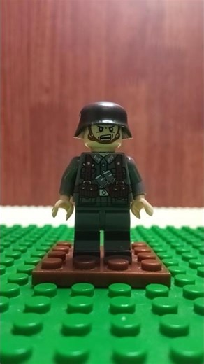 Building Lego ww2 German soldier minifigure pt.5 #lego #bricks #shorts