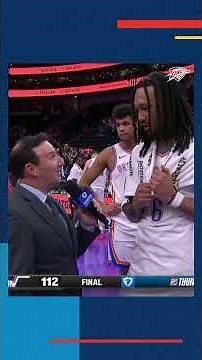 Postgame check-in with JWill and the squad after our NBA Cup group play W 🎤