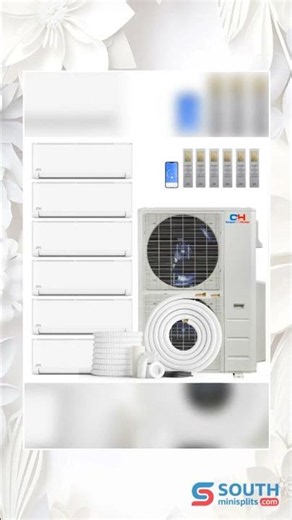 Cooper&Hunter Hyper Heat Olivia Series 6-Zone Ductless Mini Split AC & Heat Pump -- 55000 BTU (4....