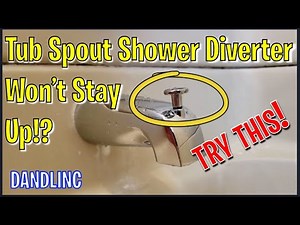 Tub Spout Shower Diverter Knob Wont Stay? Try This! DIY & Save!