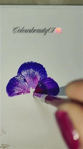 🪷easy🙃one stroke flower making easy tutorial