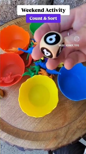 COUNT & SORT Weekend Activity with Jumbo Dinos 🦖 ❤️ Lets play this weekend.