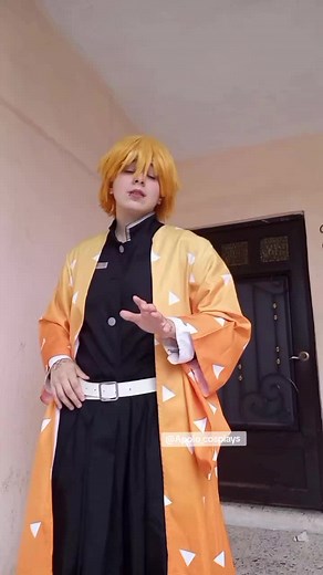 Apolo_cosplays: Cosplay as Zenitsu from Demon Slayer with an Amazing Outfit and Wig