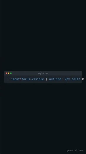 Learn :focus-visible in 30s