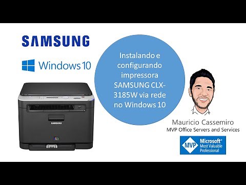 Installing a SAMSUNG CLX 3185W multifunction printer on Windows 10 via network.