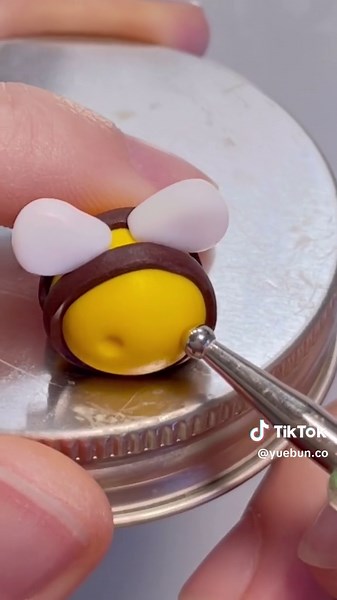 Bee Charm: Cute Polymer Clay Art for Small Businesses