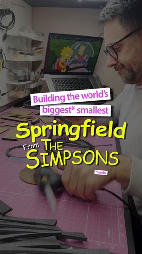 Marc Hagan-Guirey on Instagram: "Episode 19 of 70: Springfield Nuclear Power Plant – Part 2: Cooling Towers. Skyline icons. Twin concrete stacks visible from almost every angle of Springfield, belching optimism and low-level radiation. ☢️�@thesimpsons #thesimpsons #springfield #miniature #modelmaking #handmade"