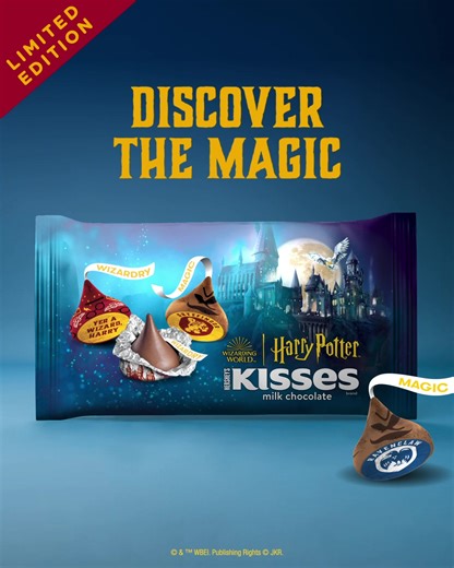 13K views · 378 reactions | Discover the Magic of the Harry Potter films with Limited Edition Hershey’s KISSES Milk Chocolate. | HERSHEY'S | Facebook