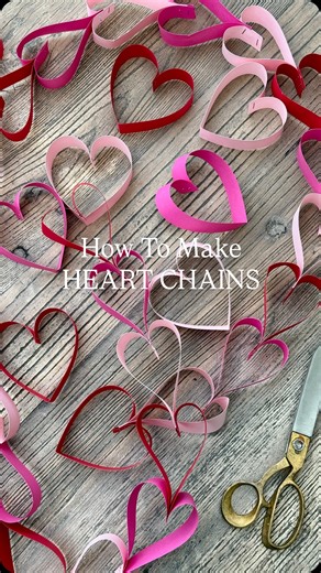 I couldn’t resist making these pretty card heart chains again this year, this time with. A few more colours thrown in. They are so easy to make, you can’t go wrong! The strips of card are cut roughly to 30cm long with a width of 3cm, but you can be relaxed about this. I can’t wait to hang them for a touch of ❤️. Happy crafting.x | Style the Clutter