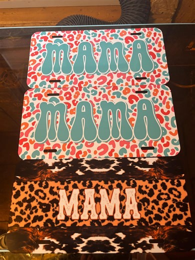Mama Leopard Print License Plate/great Mother’s Day Gift!-beautiful Colors! - Etsy UK