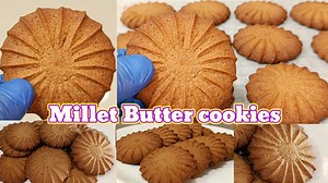 250K views · 877 reactions | Millet butter cookies recipe #millet...