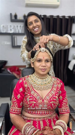 My beautiful bride in making 😍 #CBW #chhavibridalworld #bridalmakeup #bridalmakeupartist #jodhpur
