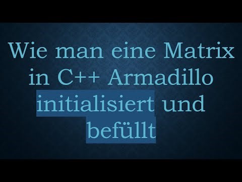 Wie man eine Matrix in C+ + Armadillo initialisiert und befüllt