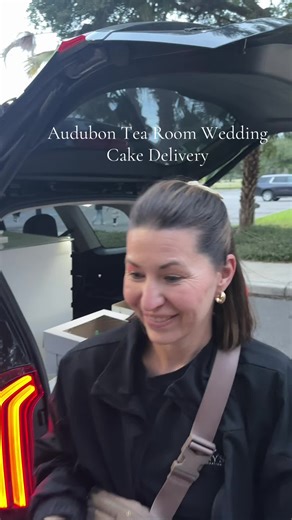 We always love delivering to Audubon Tea room 💕 | wedding cake