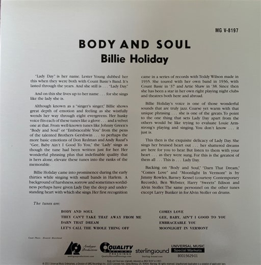Billie Holiday - Body And Soul