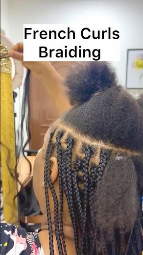French curls braiding technique and how to knot the ends of French curls perfectly