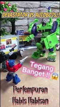 Devastator vs Autobots! Devastator is destroying everything! 😱 #blokees #transformers