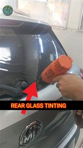 Rear Glass Film Heat Shrinking | Perfect Tint Finish 🔥 #shorts