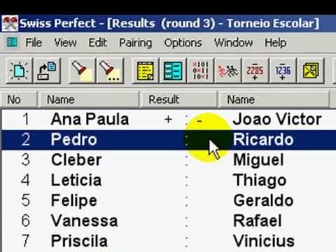 Como organizar um Torneio usando o Swiss Perfect?