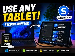 How to Make Any Android Tablet into a Second Monitor with USB-C Cable! ⚡ | SuperDisplay Tutorial