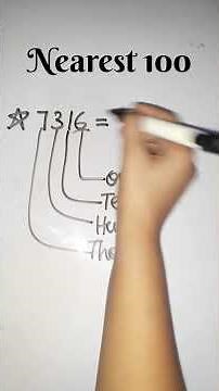 How to find the nearest 100 #mathsnearest #roundoffnumber #nearest100 #shorts