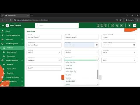 User Management - User Creation / Approval / Verification