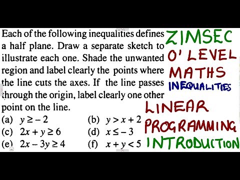 ZIMSEC O level Mathematics Linear Programming Introduction ‪@mathszoneafricanmotives‬ ‪@mathwithlightone‬