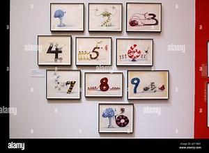 The Tim Burton's exhibition at the Lacma in Los Angeles, California on June 1, 2011. The Los Angeles County Museum of Art (LACMA) presents Tim Burton, a major retrospective exploring the full range of Tim Burton's creative work, both as a director of live-action and animated films, and as an artist, illustrator, photographer, and writer. Taking inspiration from popular culture, fairy tales, and traditions of the gothic. The exhibition brings together more than 700 drawings, paintings, photograph