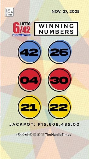 PCSO Lotto Results: P23M Super Lotto 6/49, Lotto 6/42, 6D, 3D, 2D | November 27, 2025