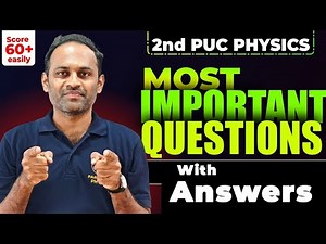 2nd PUC PHYSICS IMPORTANT QUESTIONS WITH ANSWERS 🔥