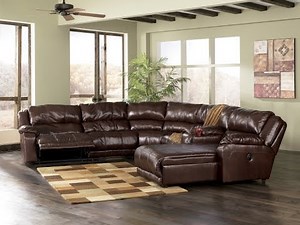 Reclining Leather Sectional With Chaise