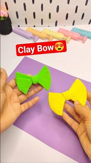 How to make a handmade bow from clay #viral