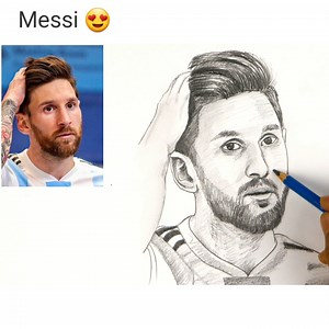 176K views · 20K reactions | How to Draw Messi Pencil Sketch, #Messi #messidrawing #CR7 #art #pencilsketch #sayeddrawingacademy | Sayed Drawing Academy | Facebook