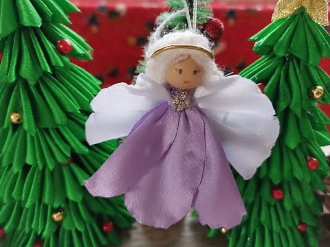 Christmas angel/ DIY / Handmade ribbon angel / Christmas decoration /