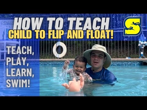 SWIM LESSON FOR 16m OLD BABY | Teaching baby to flip and float! | Baby Swim Lesson