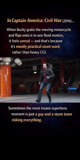 Was Bucky’s Motorcycle Flip a Real Practical Stunt | Captain America: Civil War?