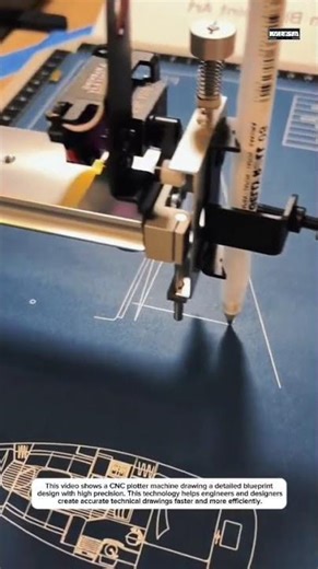 Amazing CNC Plotter Drawing a Perfect Blueprint | Satisfying Machine Technology